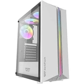 DarkFlash DK151 RGB Mid Tower ATX Case White 3 RGB Fans included